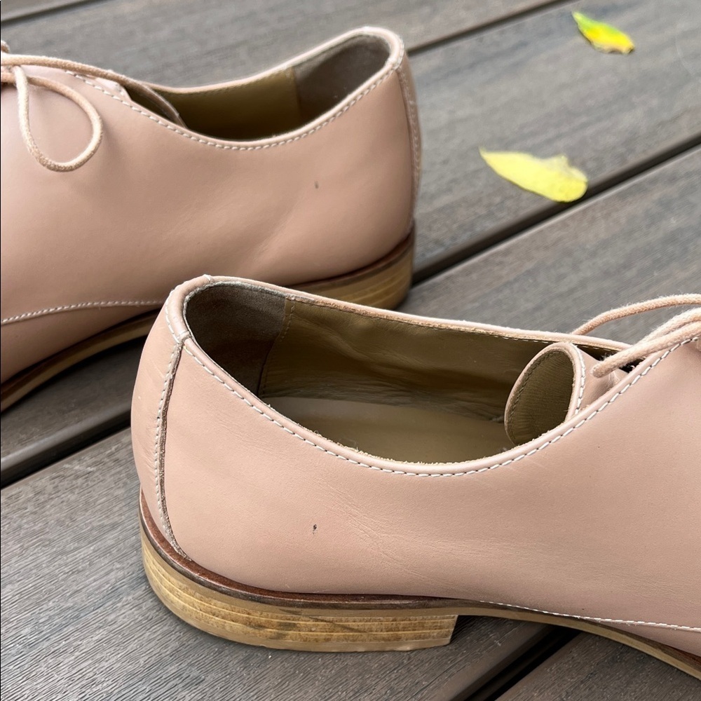 Everlane The Modern Oxford Blush Creme Leather Derby Shoes - Size 10.5 - Picture 6 of 16